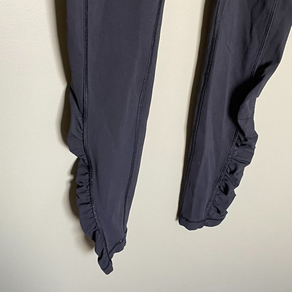 Lululemon Athletica Speed Tight black and coral full length size 4 - Picture 4 of 12